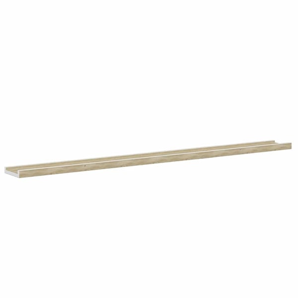 vidaXL væghylder 2 stk. 115x9x3 cm hvid og sonoma-eg