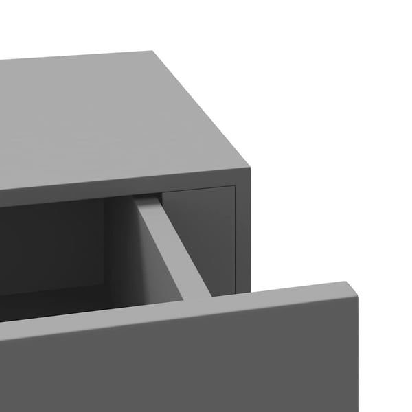 vidaXL væghylde med skuffe 40x23,5x10 cm MDF grå