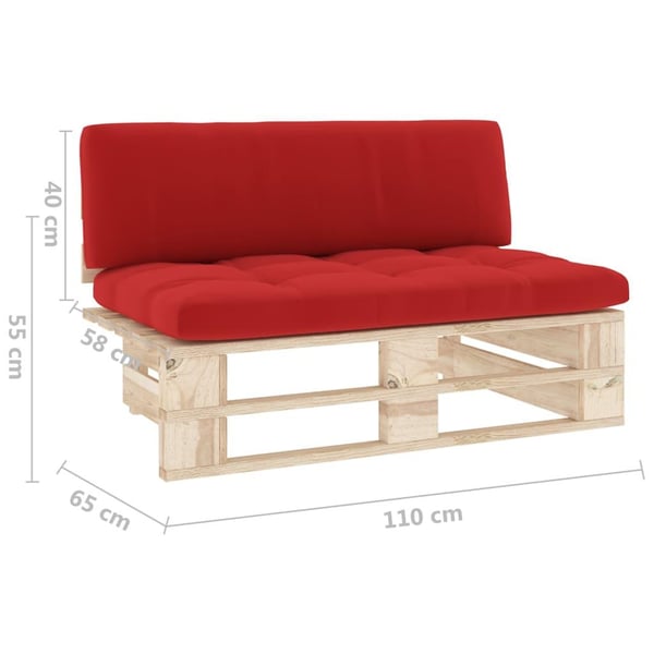 vidaXL Mittensektion till pallsoffa impregnerad furu