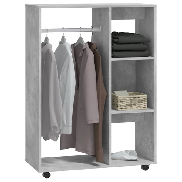 vidaXL Garderobe betonggrå 80x40x110 cm konstruert tre