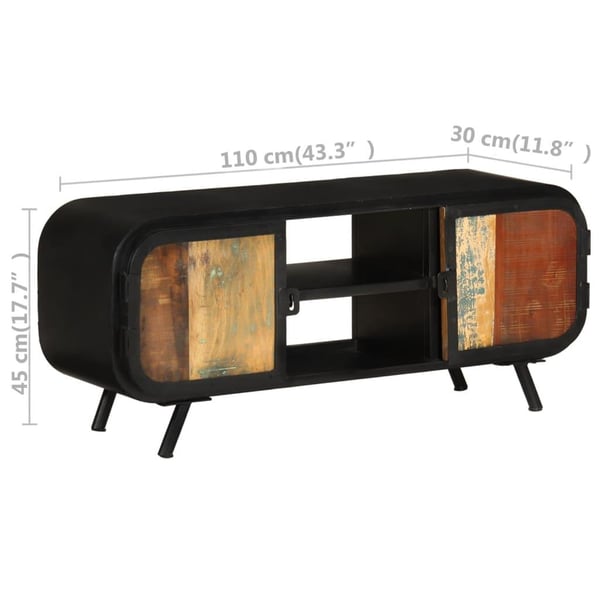 vidaXL tv-skab 110x30x45 cm massivt genbrugstræ