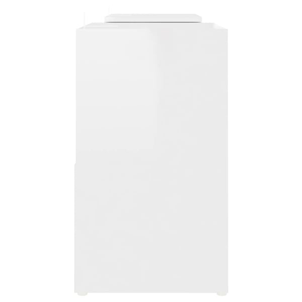 vidaXL TV-benk høyglans hvit 104x30x52 cm konstruert tre