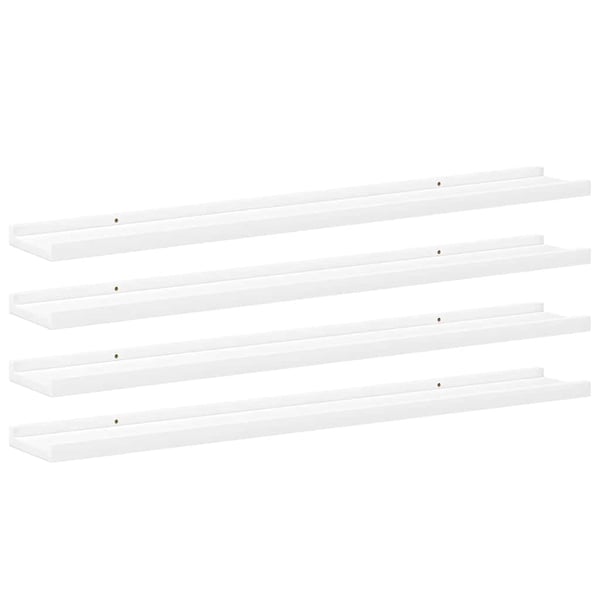 vidaXL væghylder 4 stk. 80x9x3 cm hvid