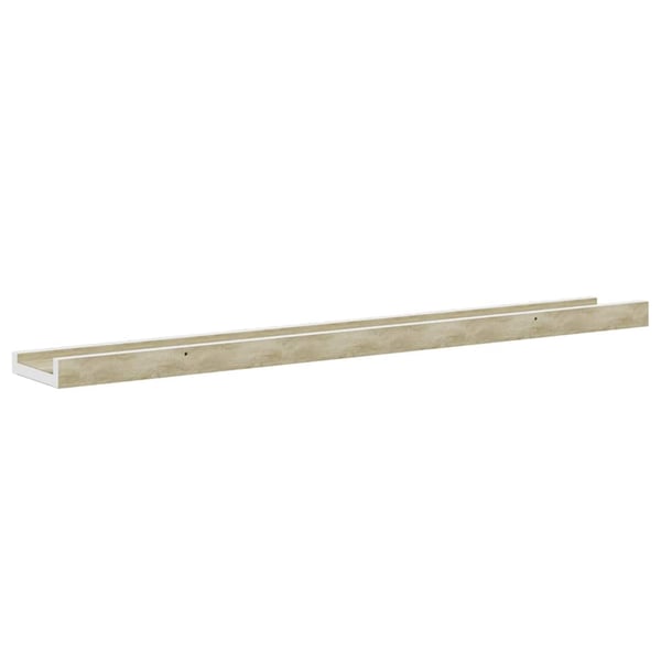 vidaXL væghylder 4 stk. 80x9x3 cm hvid og sonoma-eg