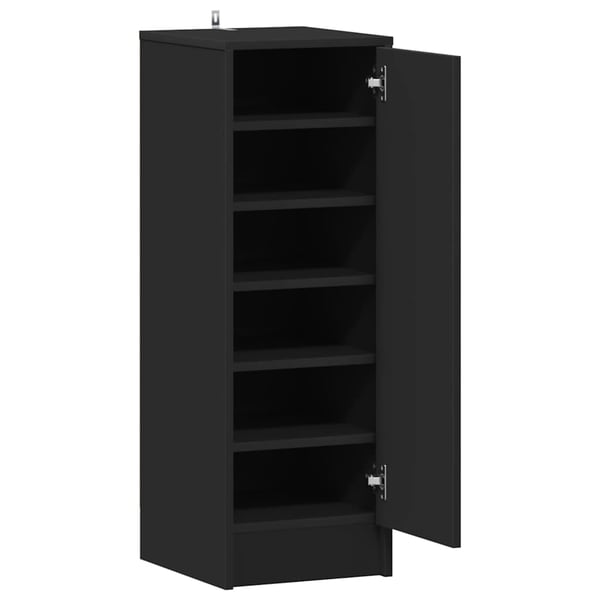vidaXL skoskab 32x35x92 cm spånplade sort