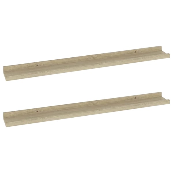 vidaXL Vegghyller 2 stk Sonoma eik 80x9x3 cm