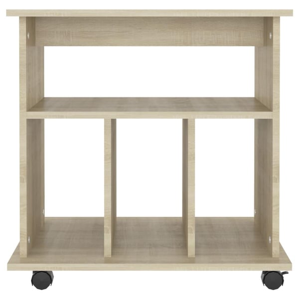 vidaXL Rulleskap sonoma eik 60x45x60 cm sponplate