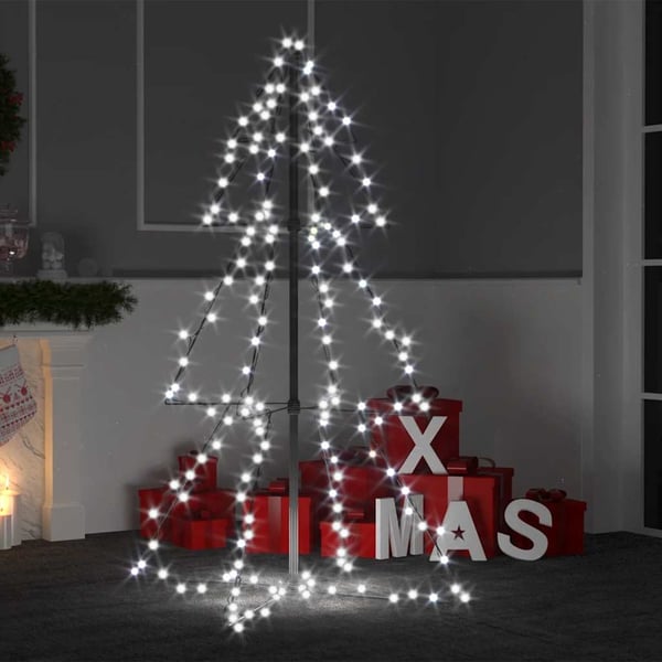 vidaXL lysende juletræ 78x120 cm 160 LED'er indendørs/udendørs