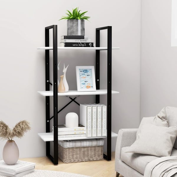 vidaXL opbevaringsreol 60x30x105 cm konstrueret træ hvid