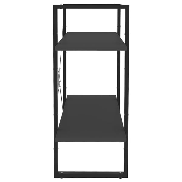 vidaXL bogreol med 2 hylder 80x30x70 cm konstrueret træ grå