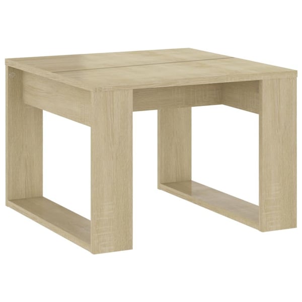 vidaXL sidebord 50x50x35 cm spånplade sonoma-eg