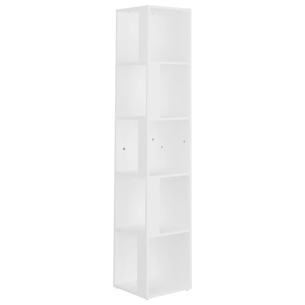 vidaXL Hjørneskap hvit 33x33x164,5 cm konstruert tre