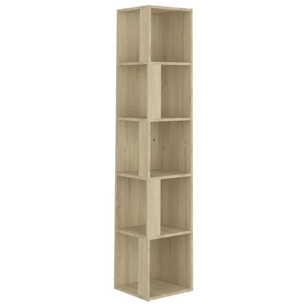 vidaXL Hjørneskap sonoma eik 33x33x164,5 cm konstruert tre