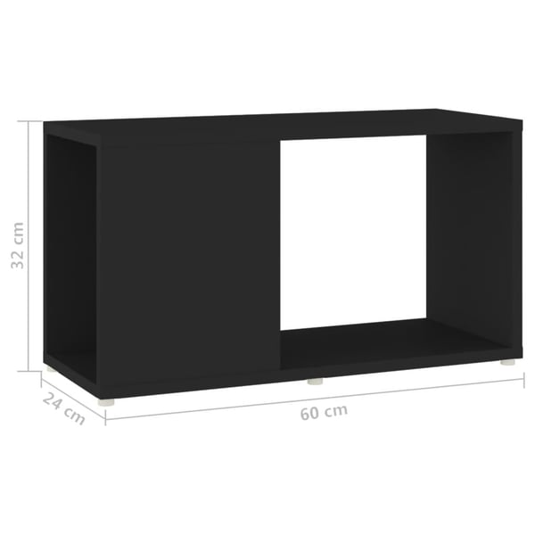 vidaXL TV-taso musta 60x24x32 cm lastulevy