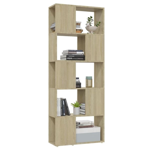 vidaXL Bokhylle/romdeler sonoma eik 60x24x155 cm