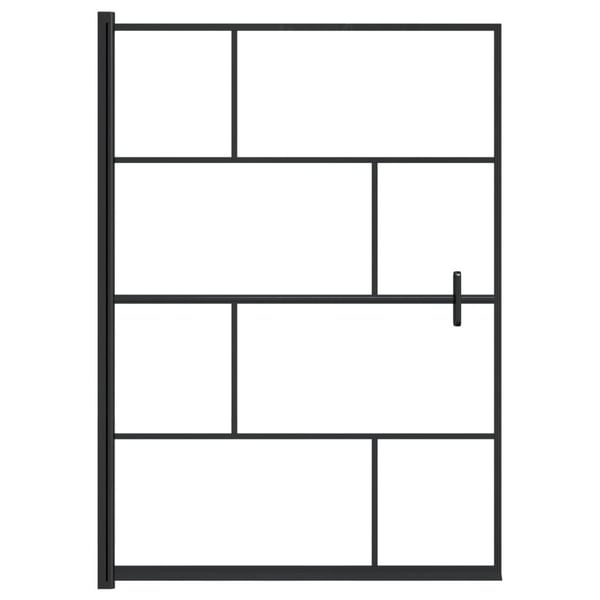 vidaXL bruseafskærmning 100x140 cm sikkerhedsglas sort