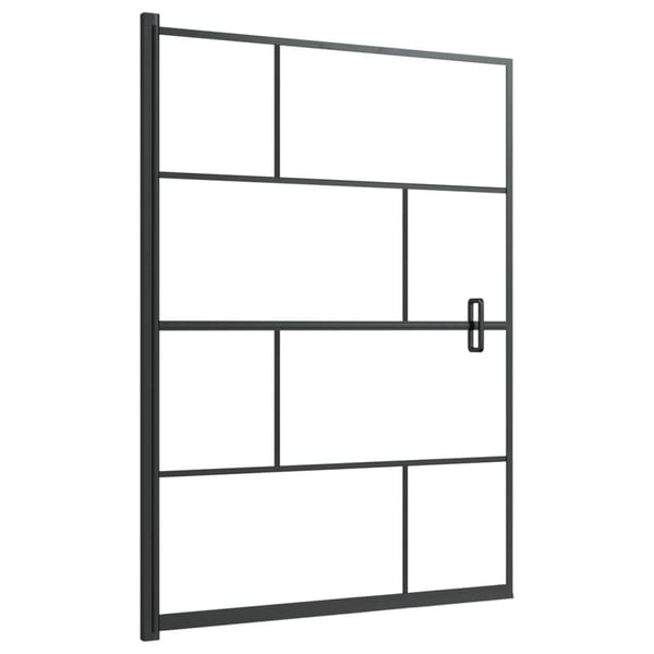 vidaXL bruseafskærmning 100x140 cm sikkerhedsglas sort
