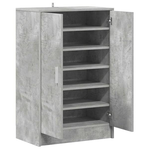 vidaXL Skoskap betonggrå 60x35x92 cm konstruert tre
