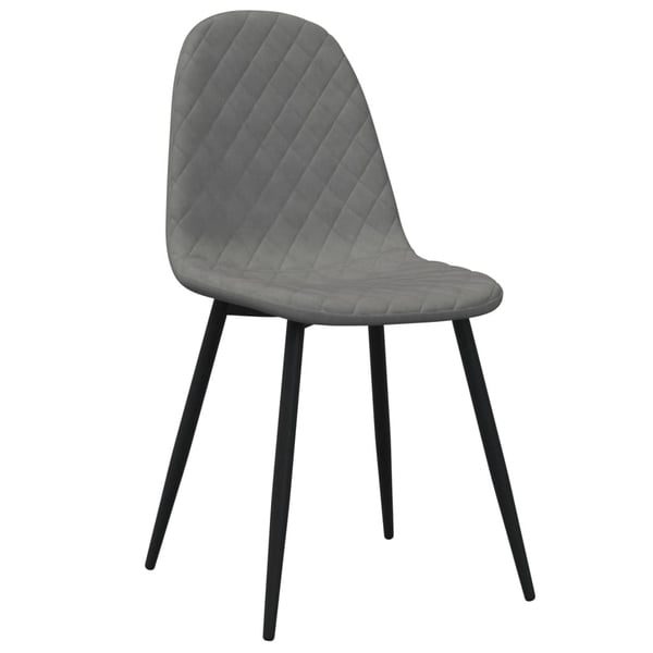 vidaXL spisebordsstole 4 stk. velour lysegrå