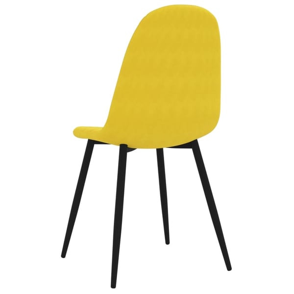vidaXL spisebordsstole 4 stk. velour sennepsgul