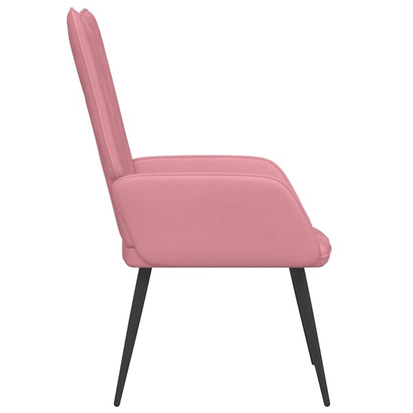 vidaXL lænestol fløjl pink