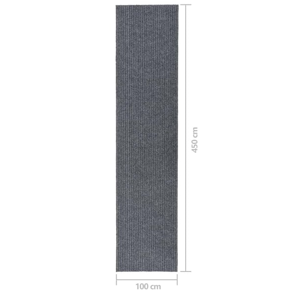 vidaXL Käytävän kuramatto 100x450 cm harmaa