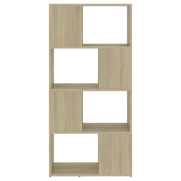 vidaXL Bokhylle/romdeler sonoma eik 60x24x124,5 cm sponplate