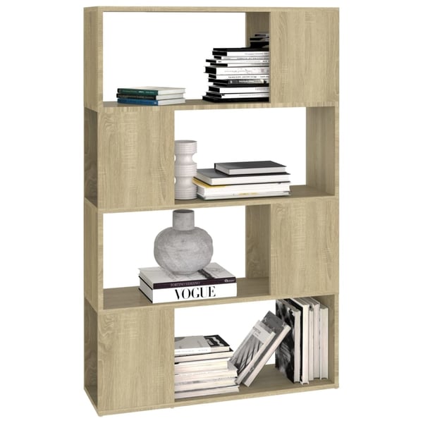 vidaXL Bokhylle/romdeler sonoma eik 80x24x124,5 cm sponplate