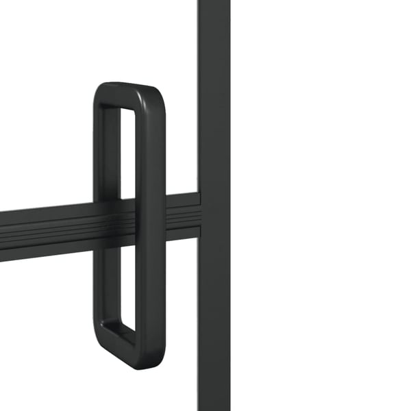 vidaXL bruseafskærmning 80x140 cm sikkerhedsglas sort