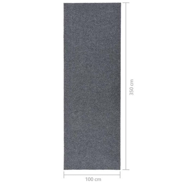 vidaXL Käytävän kuramatto 100x350 cm harmaa