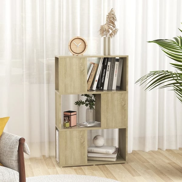 vidaXL Bokhylle/romdeler sonoma eik 60x24x94 cm konstruert tre