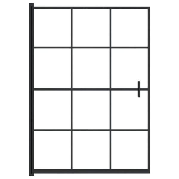 vidaXL Dusjdør ESG 100x140 cm svart