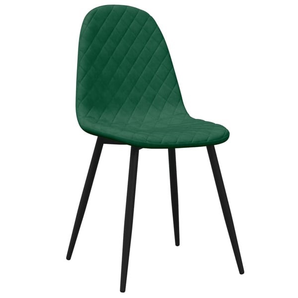 vidaXL spisebordsstole 4 stk. velour mørkegrøn