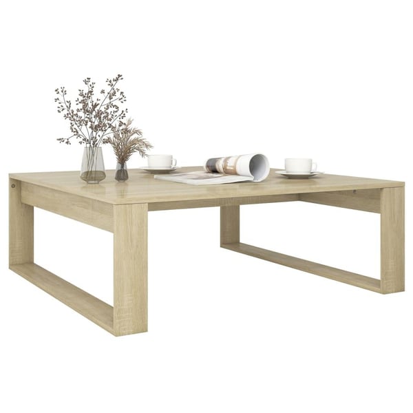 vidaXL sofabord 100x100x35 cm spånplade sonoma-eg