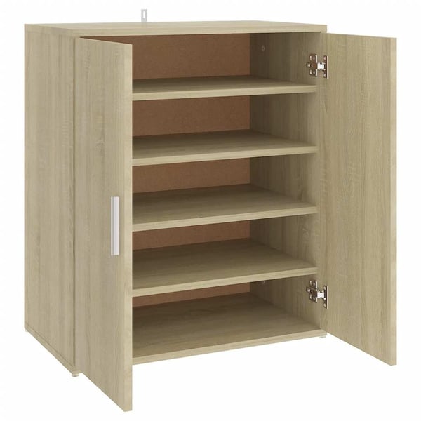vidaXL Kenkäkaappi Sonoma-tammi 60x35x70 cm lastulevy