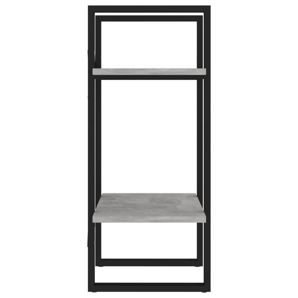 vidaXL bogreol med 2 hylder 40x30x70 cm spånplade betongrå