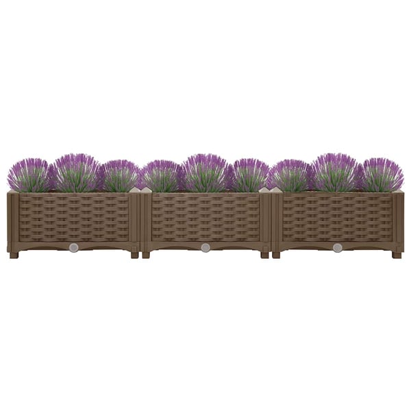 vidaXL Høybed 120x40x23 cm polypropylen