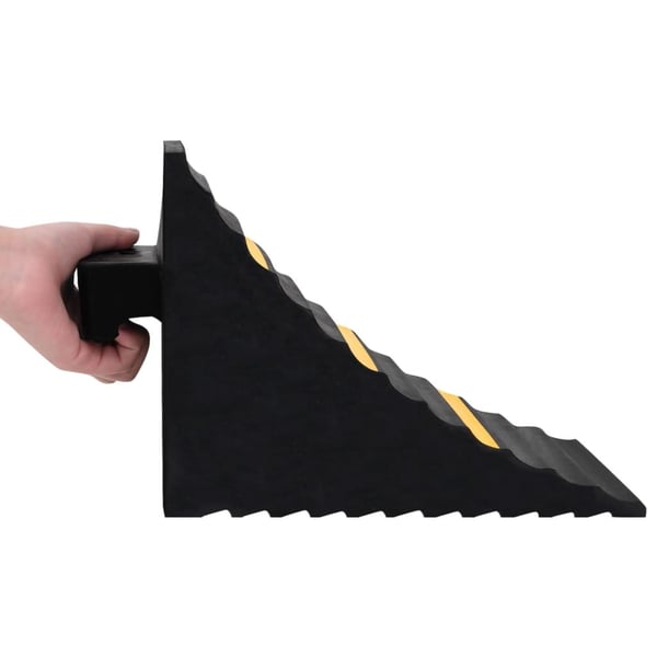 vidaXL stopklods til parkering 2 stk. 29x16x19 cm gummi
