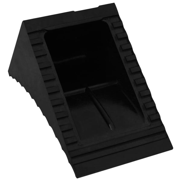 vidaXL stopklods til parkering 2 stk. 29x16x19 cm gummi