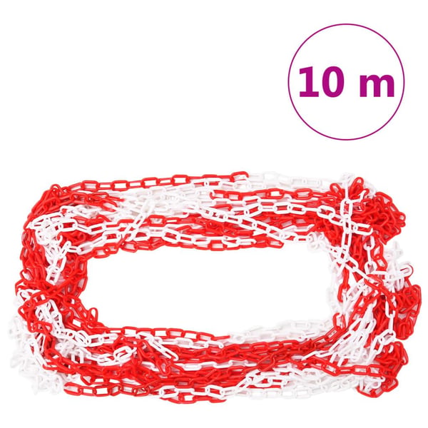 vidaXL Kjettingstolpesett 10 m plastkjetting