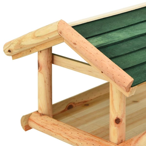 vidaXL Fuglemater med stativ 37x28x100 heltre gran
