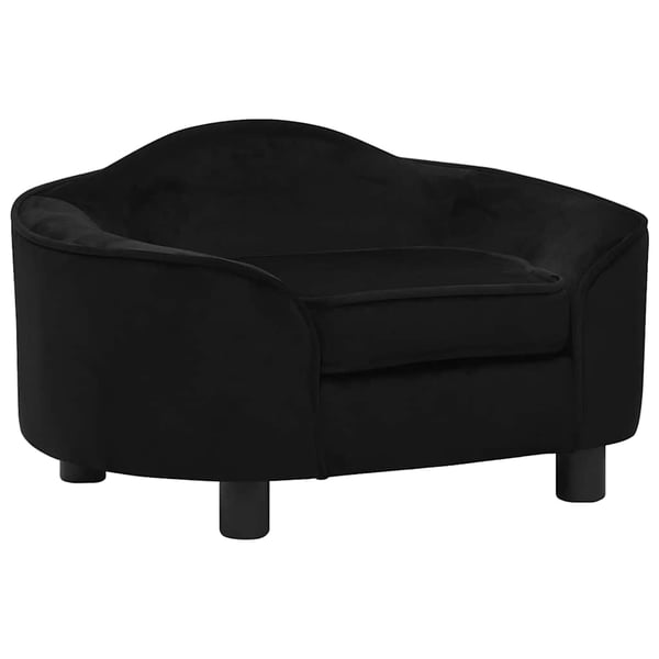 vidaXL hundesofa 67x47x36 cm plys sort