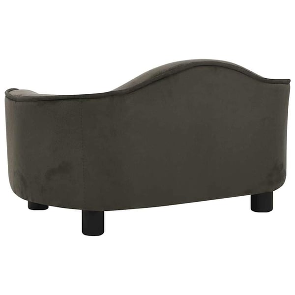 vidaXL Hundesofa mørkegrå 67x47x36 cm plysj