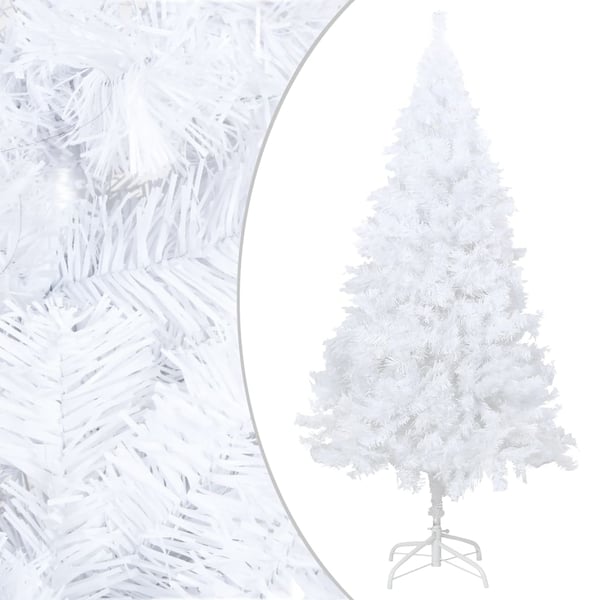 vidaXL Tekojoulukuusi palloilla esivalaistu valkoinen 240 cm PVC