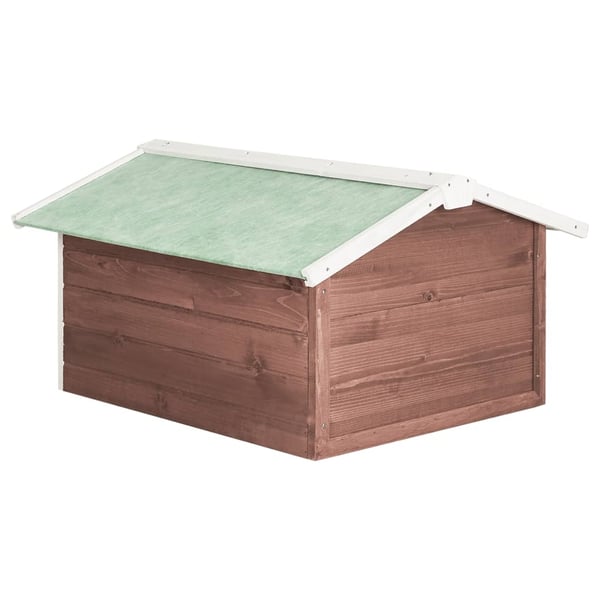 vidaXL Gressklipperhus mocca og hvit 72x87x50 cm gran
