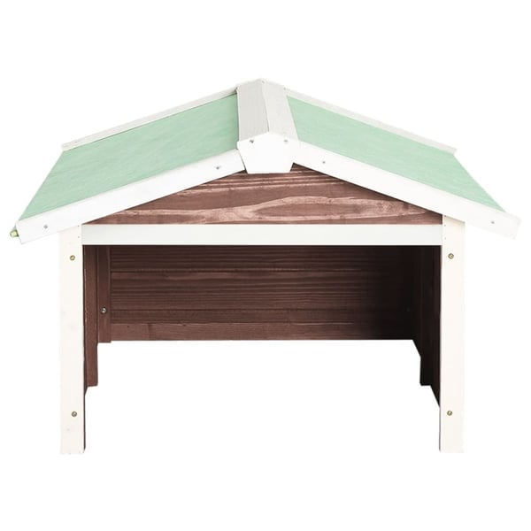 vidaXL Gressklipperhus mocca og hvit 72x87x50 cm gran