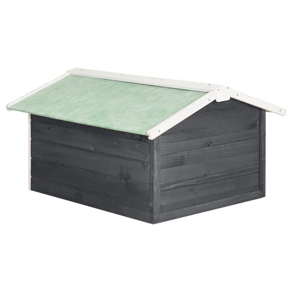 vidaXL Gressklipperhus grå og hvit 72x87x50 cm gran