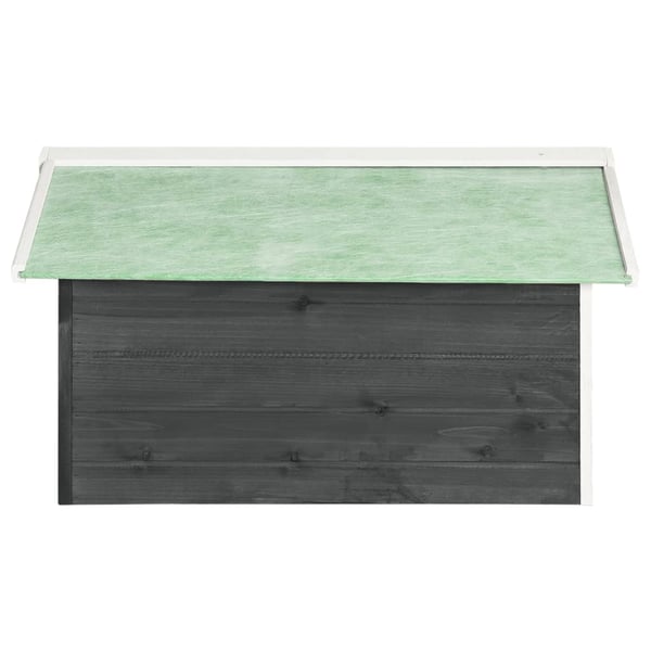 vidaXL Gressklipperhus grå og hvit 72x87x50 cm gran