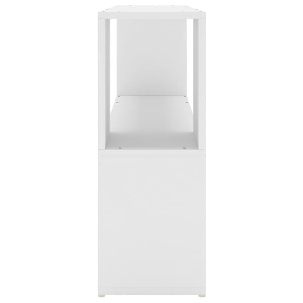 vidaXL Bokhylle hvit 100x24x63 cm sponplate