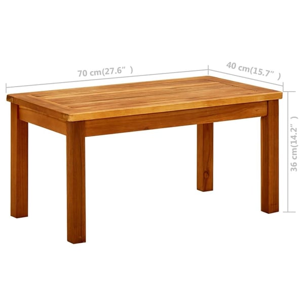 vidaXL Hagesalongbord 70x40x36 cm heltre akasie